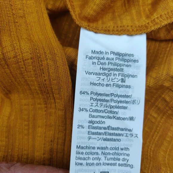 NWT J.Crew Women's Size L Crinkle Short Sleeve Crew Neck Amber Top Tee Blouse - Picture 6 of 6